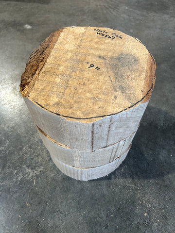 White Oak Bowl Blank WO567 9" x 9" x 3.7"