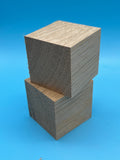 White Oak Cubes, Set of 2 - O574  2" x 2" x 2" each